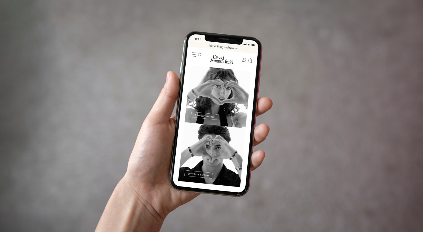 david summerfield website design on iphone