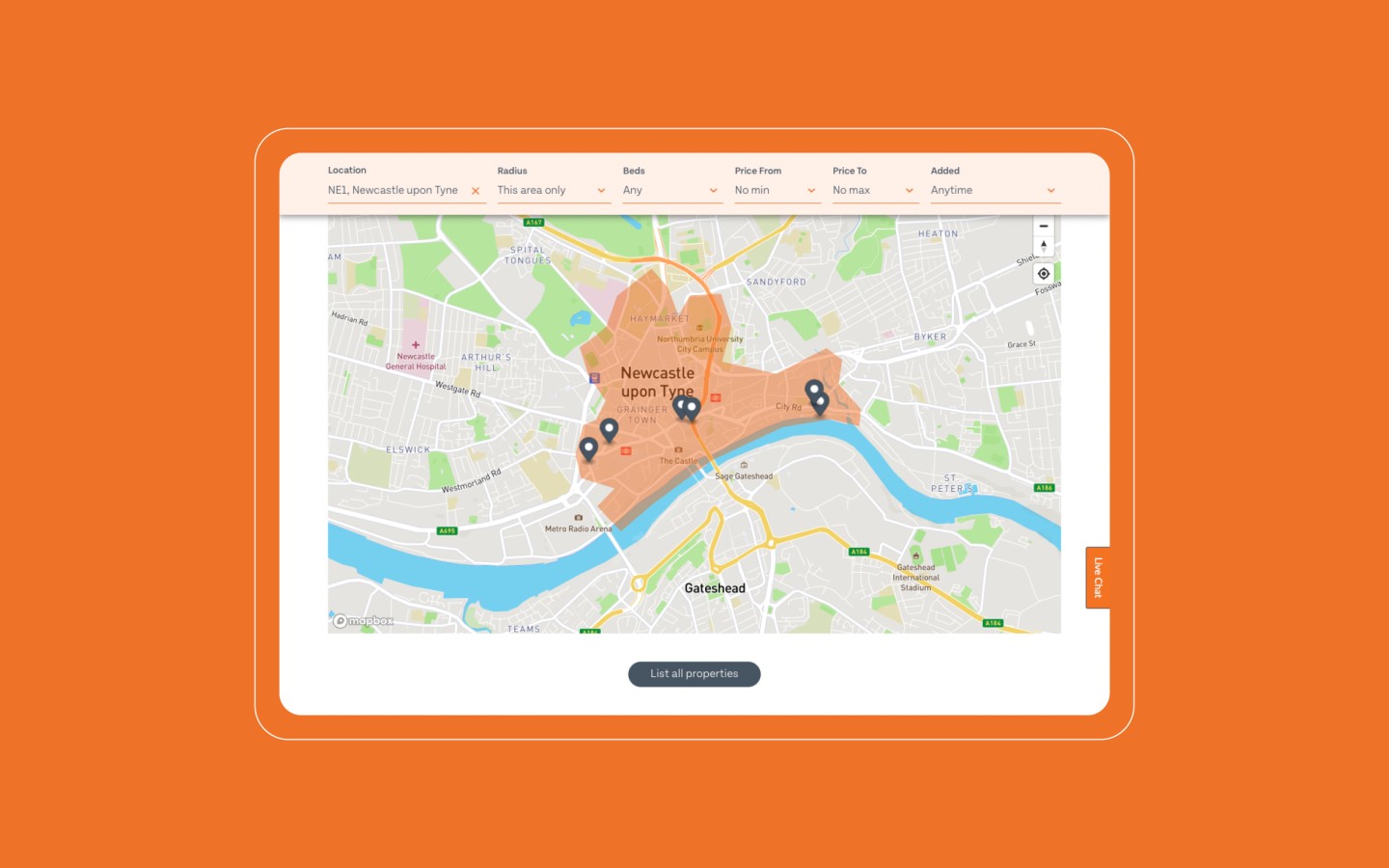 map bespoke website development feature 