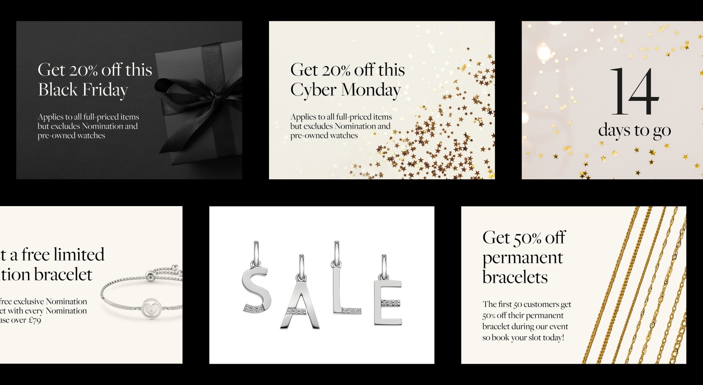 marketing campaign design seasonal sale for ecommerce jewellery business